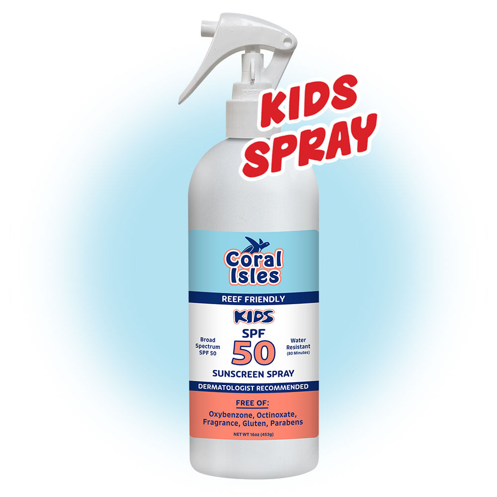 Coral Isles 16-oz Bottle KIDS SPF 50 Refillable Spray-on Sunscreen Mist