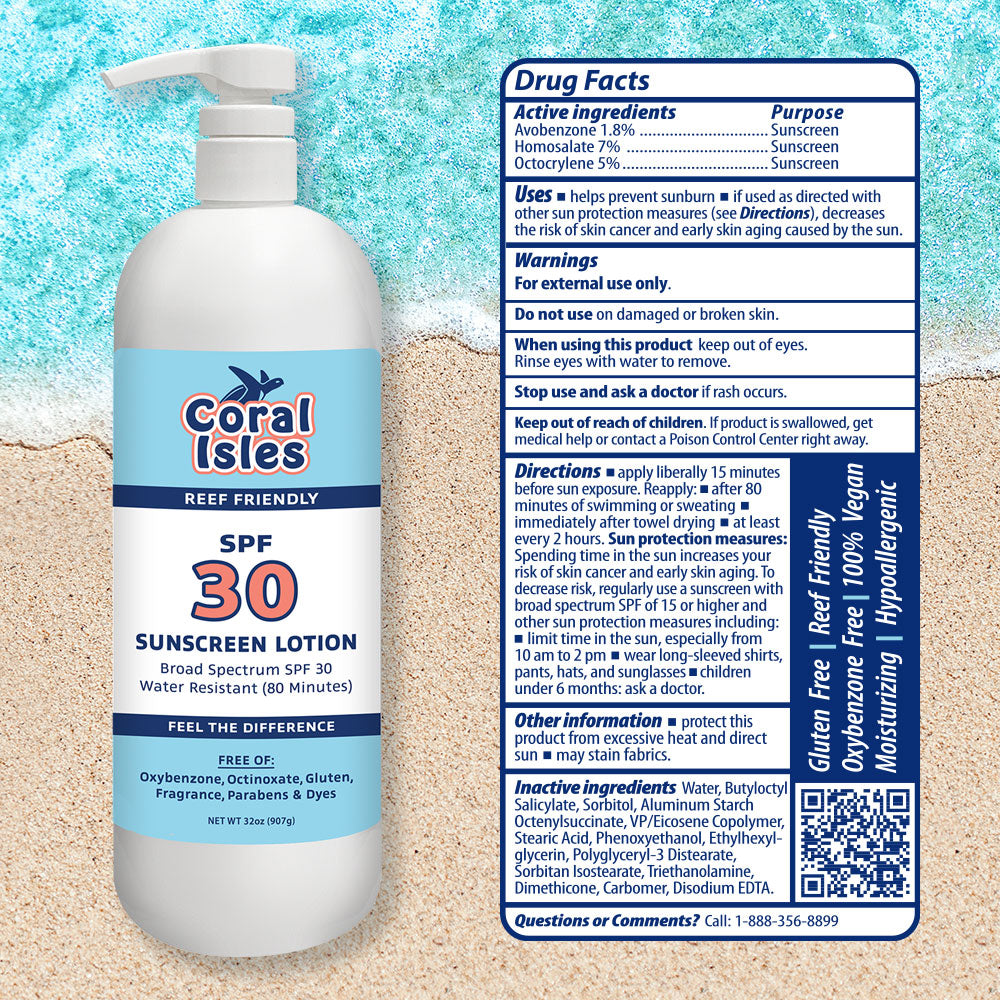 32-oz Quart SPF 30 Sunscreen Lotion