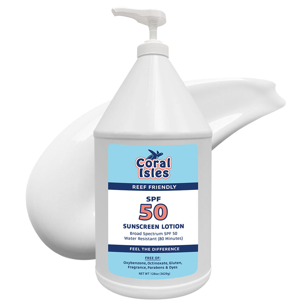Gallon Coral Isles SPF 50 Sunscreen Lotion with Pump