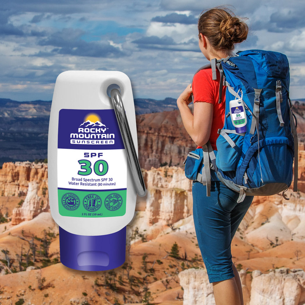 2-oz SPF 30 Sunscreen Lotion with Carabiner Sunscreen Rocky Mountain Sunscreen