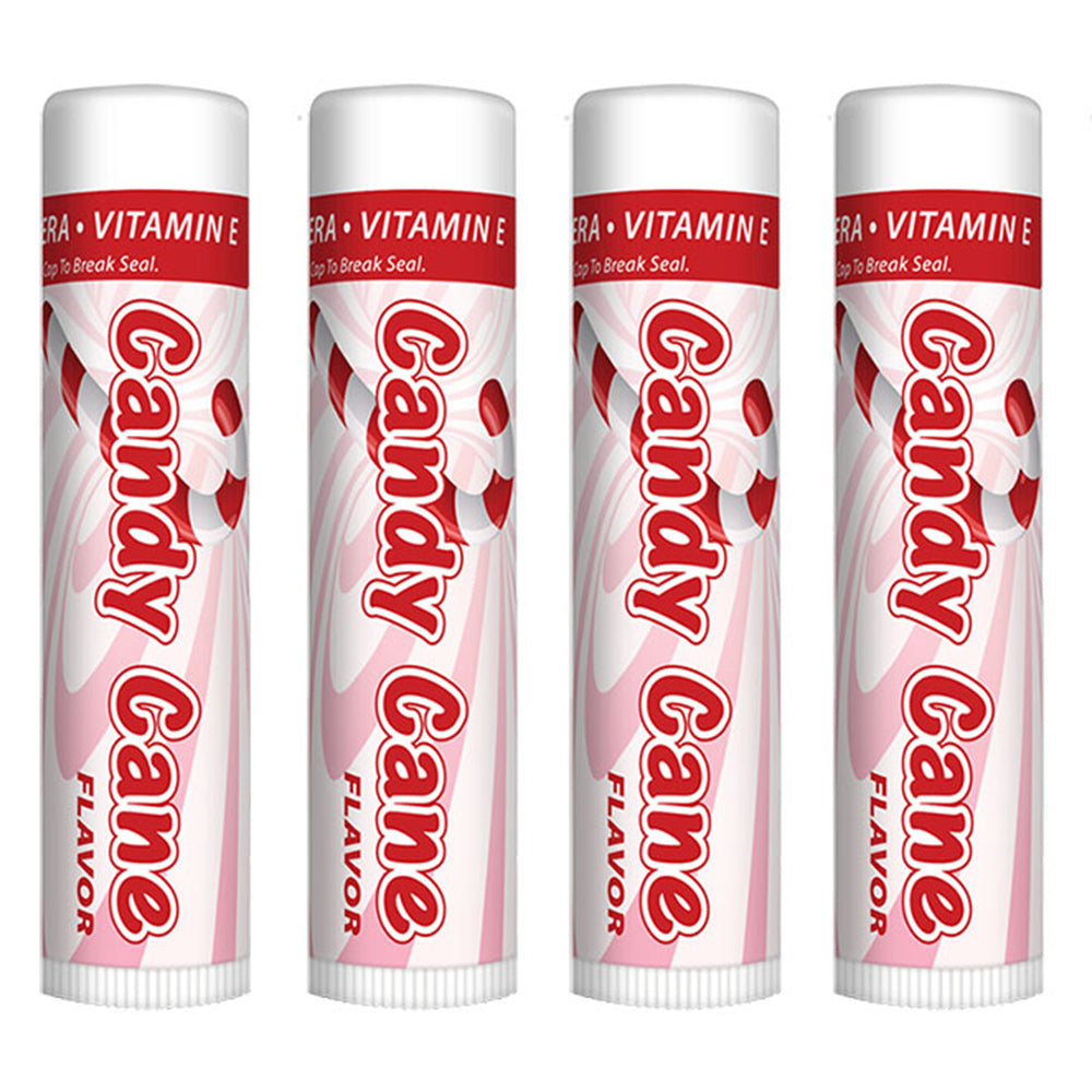 4-Pack Candy Cane SPF 15 Holiday Lip Balm Sunscreen rmsunscreen