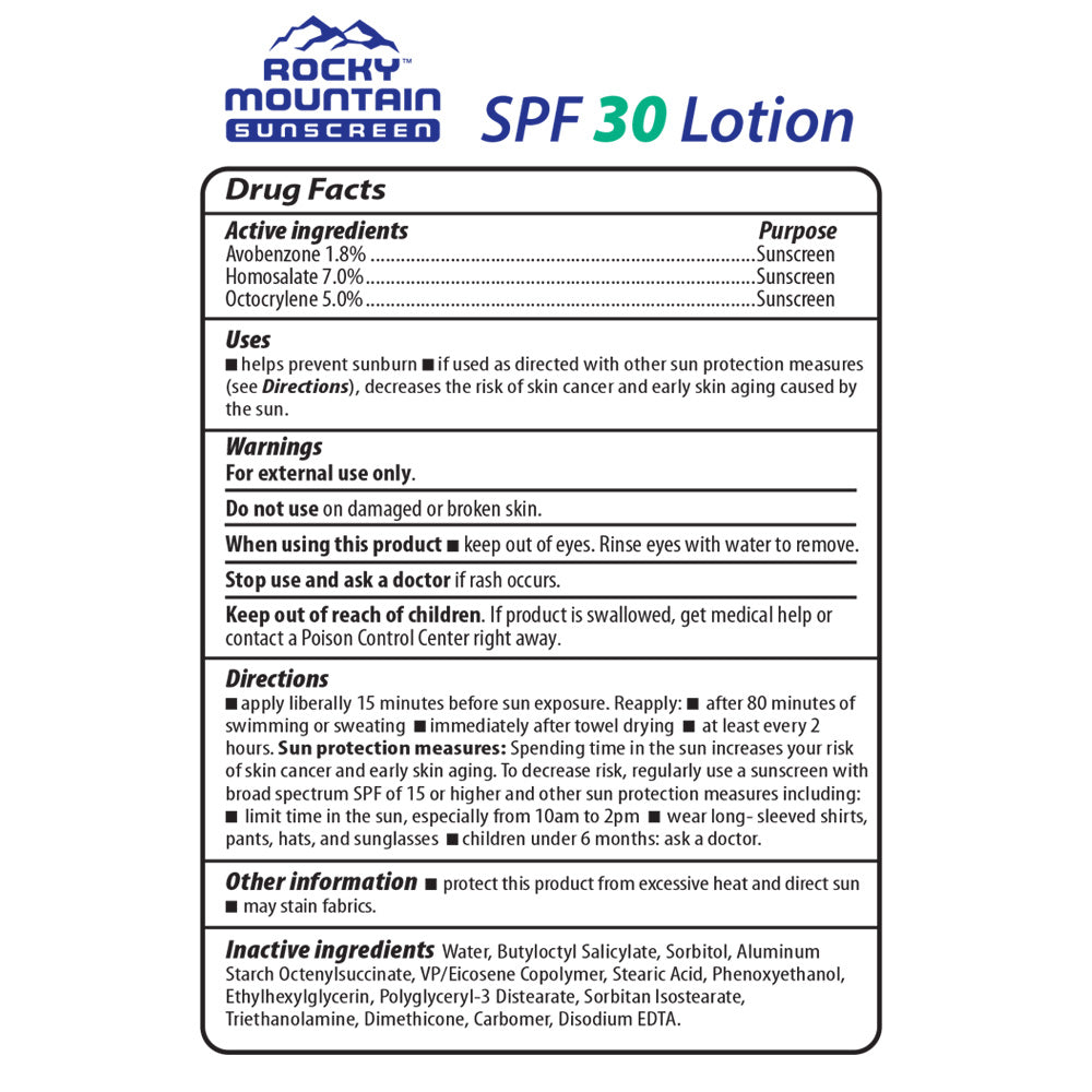 2-Pack 2-oz SPF 30 Sunscreen Lotion with Carabiner Sunscreen Rocky Mountain Sunscreen