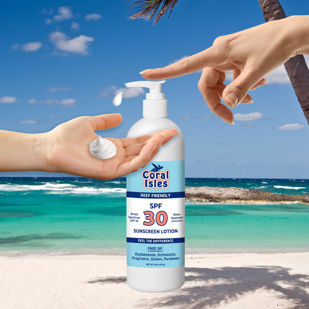 16-oz Coral Isles SPF 30 Sunscreen Lotion with Pump