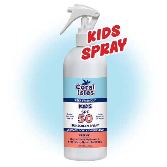 Coral Isles 16-oz Bottle KIDS SPF 50 Refillable Spray-on Sunscreen Mist