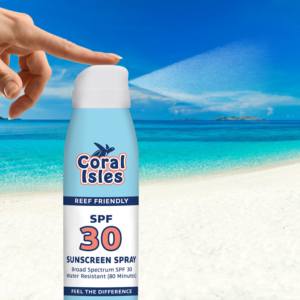 3-Pack 6-oz Coral Isles SPF 30 Continuous Spray Sunscreen