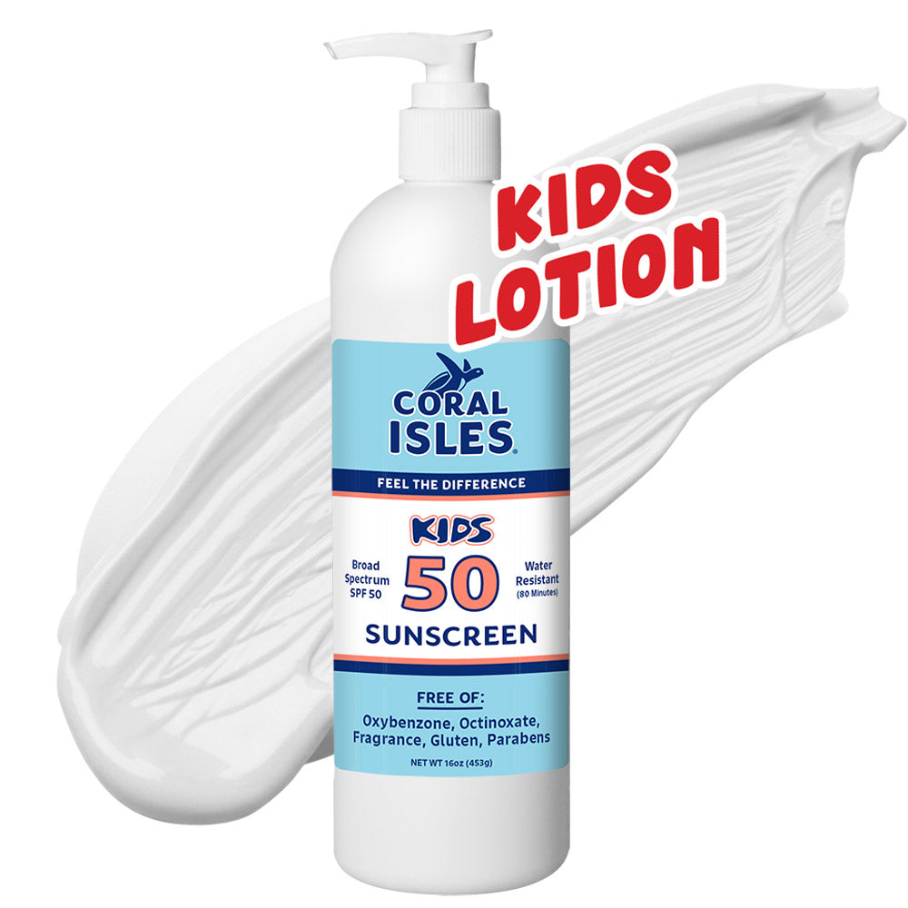 16-oz Coral Isles SPF 50 KIDS Sunscreen Lotion with Pump