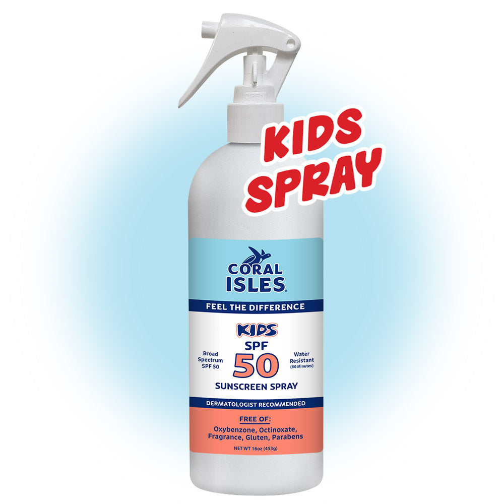Coral Isles 16-oz Bottle KIDS SPF 50 Refillable Spray-on Sunscreen Mist