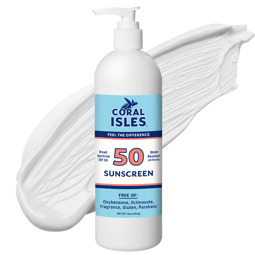 16-oz Coral Isles SPF 50 Sunscreen Lotion with Pump