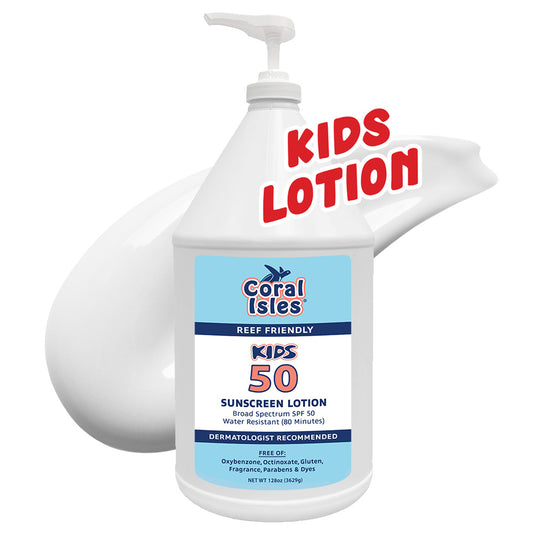 Gallon Coral Isles SPF 50 KIDS Sunscreen Lotion with Pump