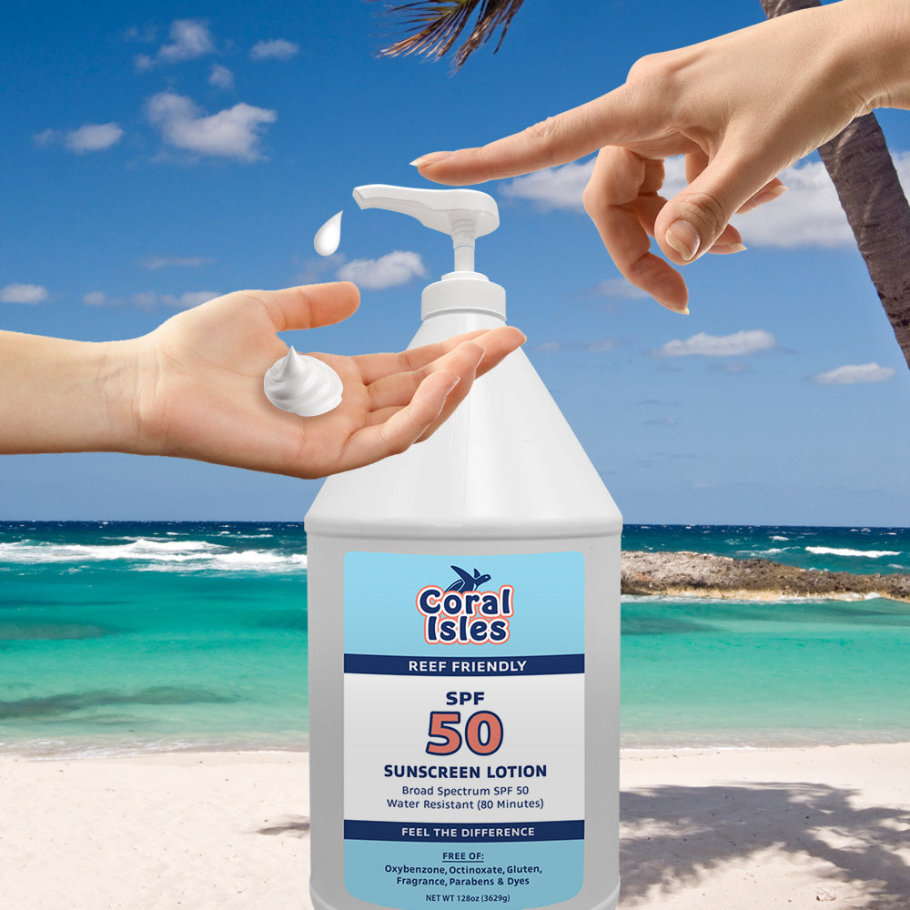 Bulk Gallon SPF 50 Sunscreen Lotion with Pump
