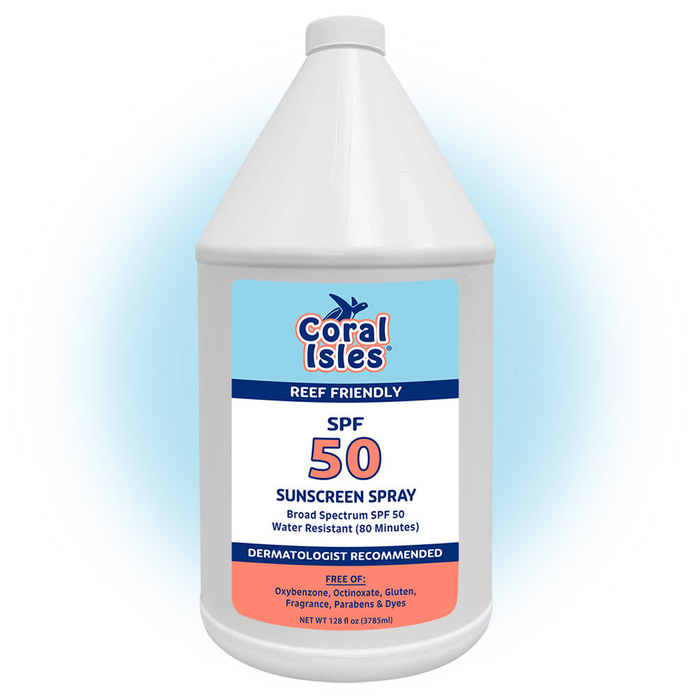 Gallon Coral Isles SPF 50 SPRAY Sunscreen Refill