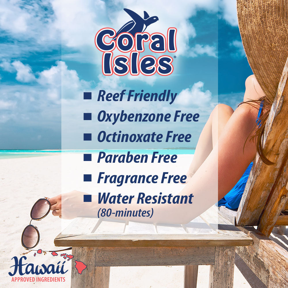 2-Pack 2-oz Coral Isles SPF 50 Sunscreen Lotion with Carabiner