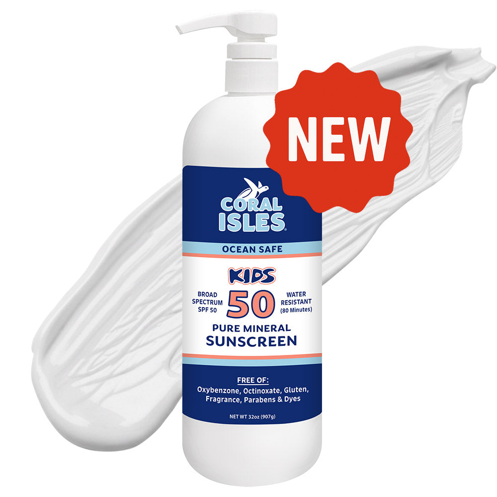 32-oz Coral Isles KIDS SPF 50 MINERAL Sunscreen Lotion with Pump (Quart)