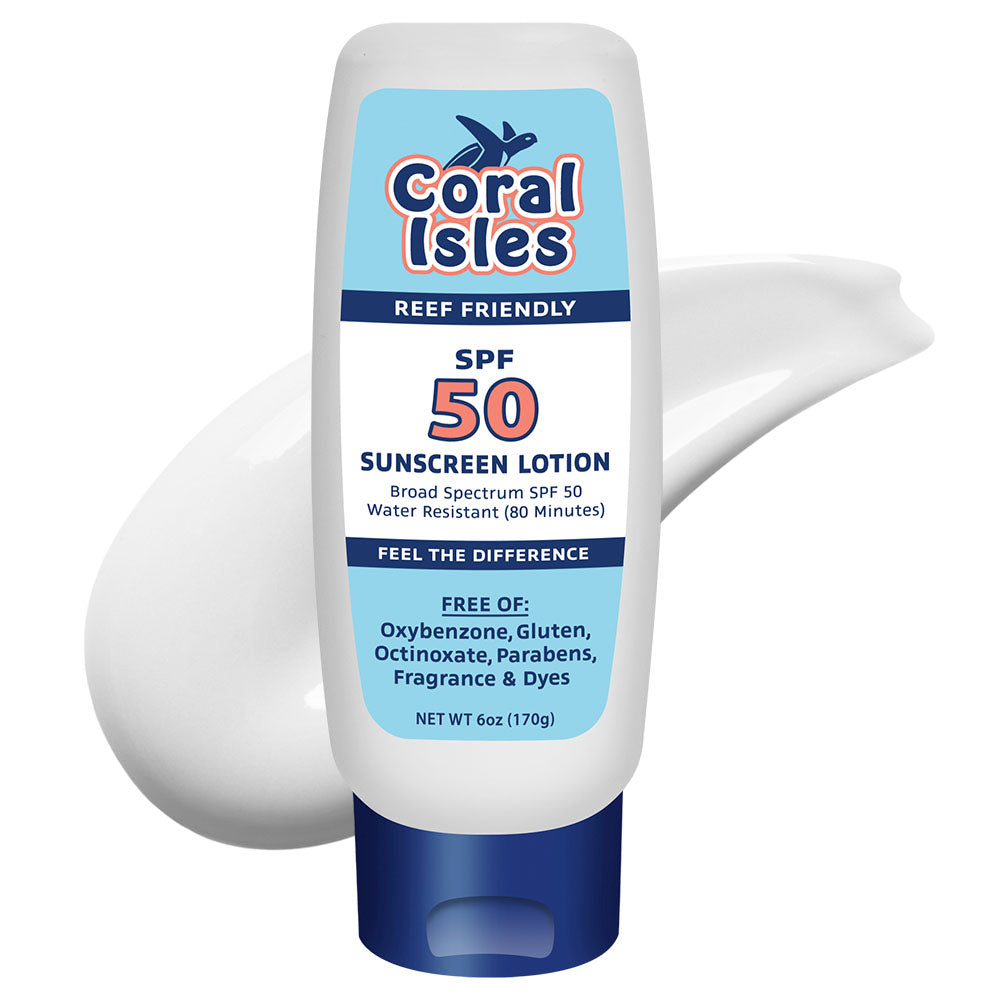 6-oz  Coral Isles SPF 50 Sunscreen Lotion