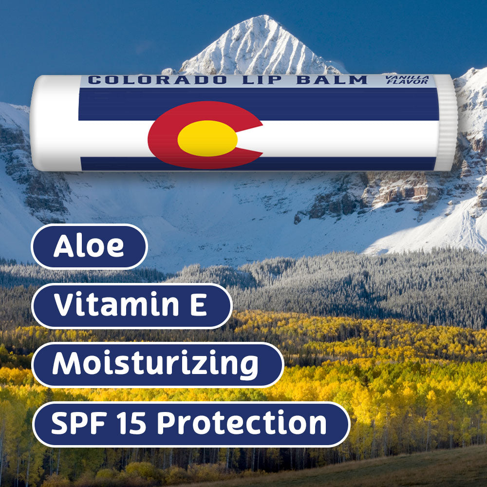 Colorado Flag SPF 15 Lip Balm (Vanilla Bean)