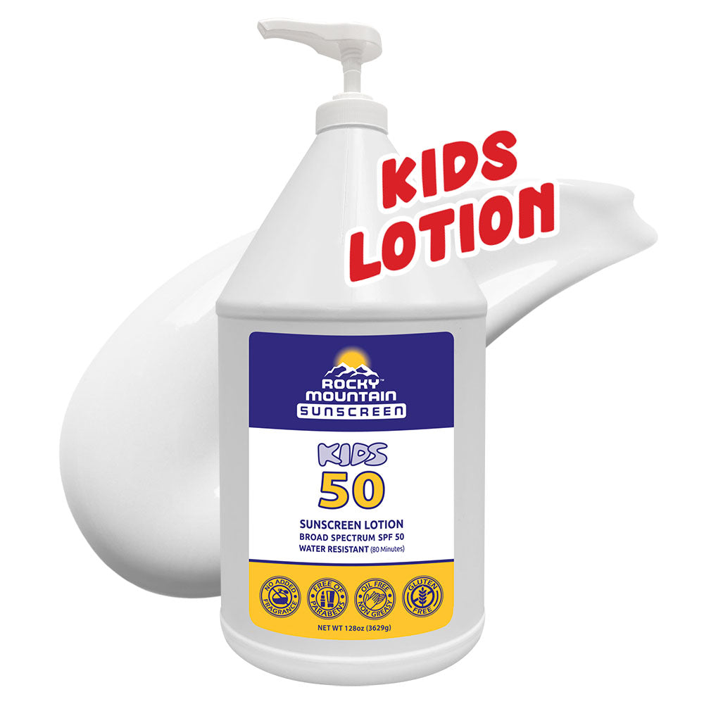 KIDS Bulk Gallon SPF 50 Sunscreen Lotion with Pump