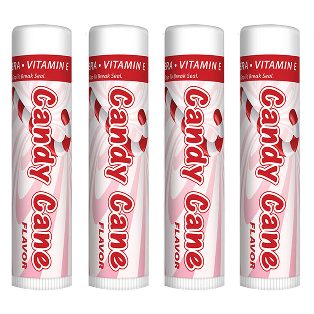 4-Pack Candy Cane SPF 15 Holiday Lip Balm Sunscreen rmsunscreen   