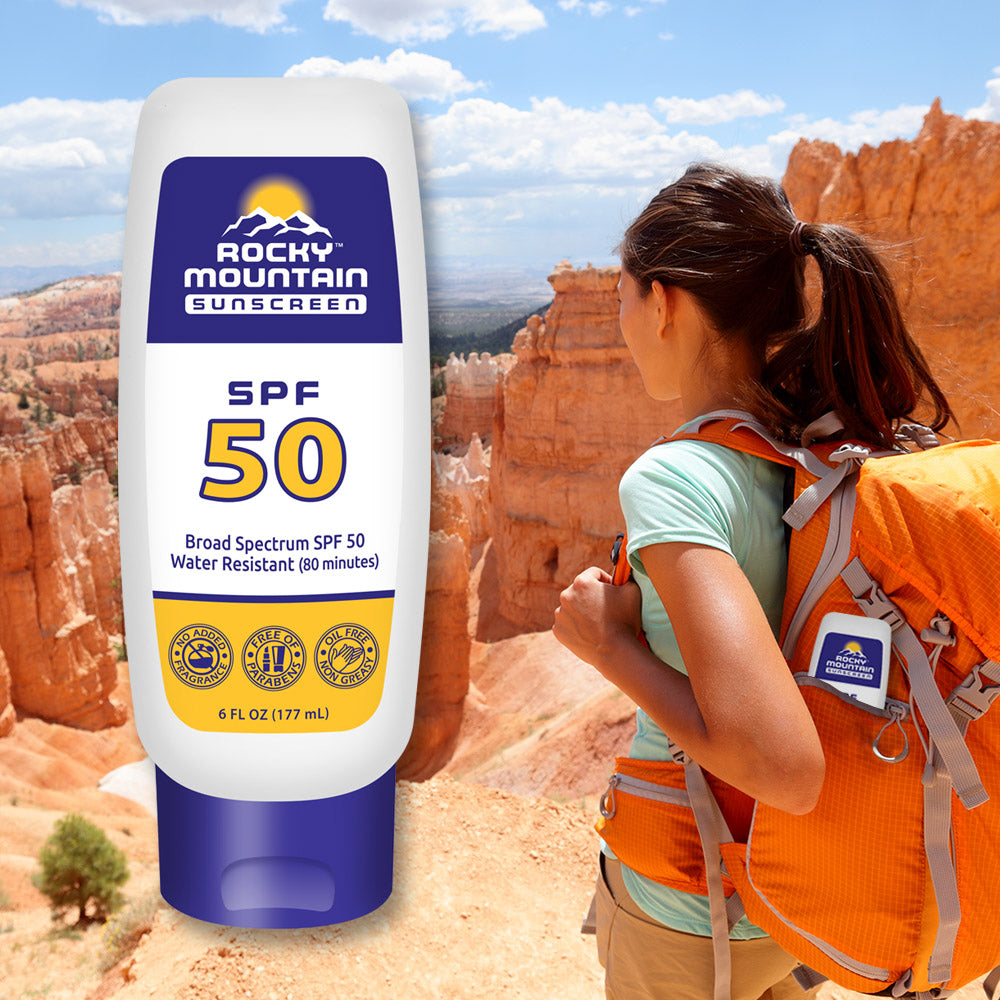 SPF 50 6-oz Bottle | Refillable Sunscreen Lotion – Rocky Mountain Sunscreen